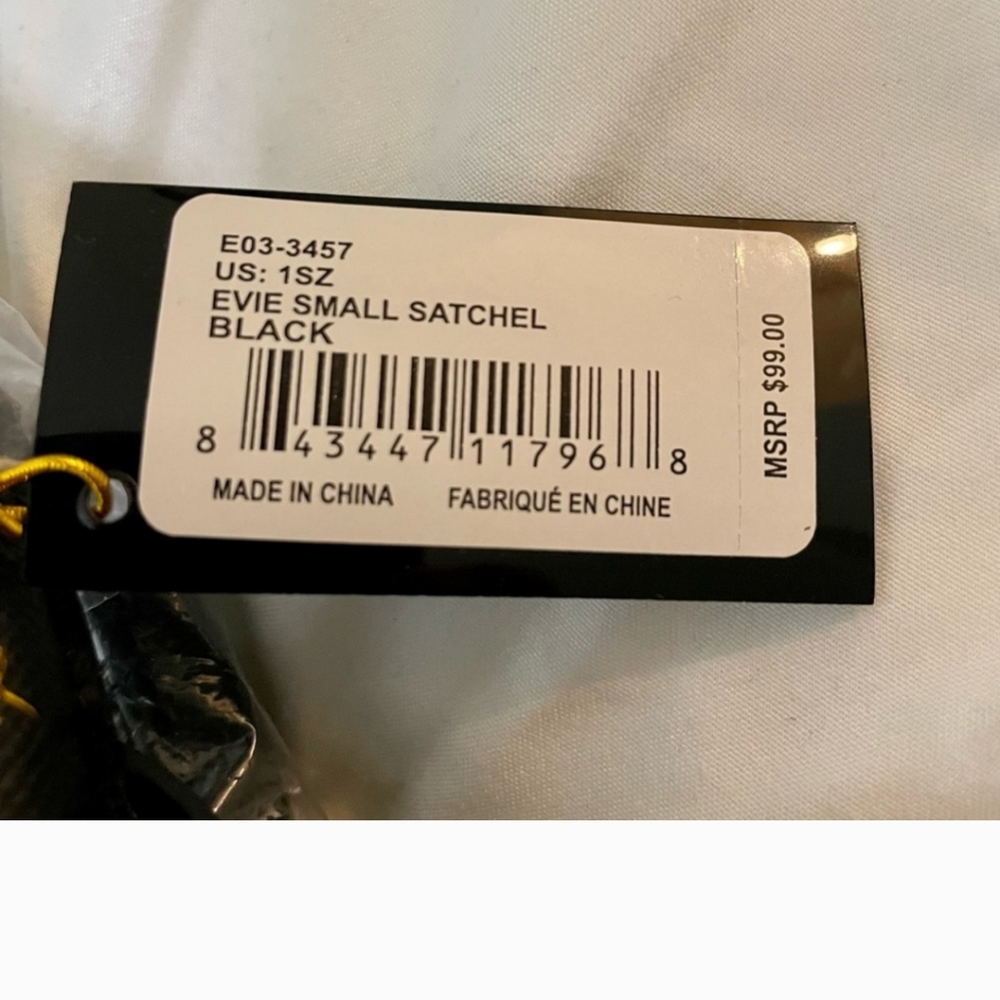 NWT🖤BEBE Evie Black Small Satchel purse - Picture 2 of 7